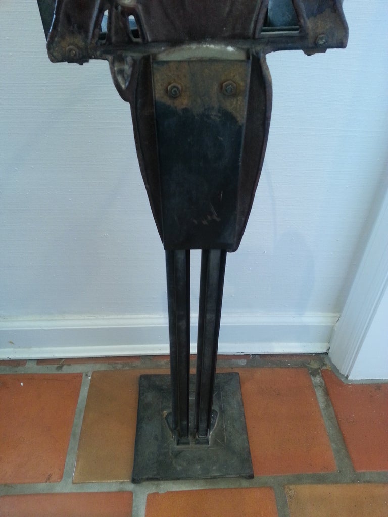 'Butler' Umbrella or Cane Stand in Painted Metal, Early 1900s 2