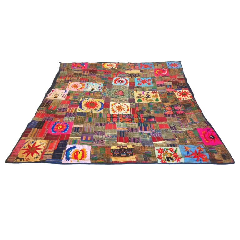 Unusual Quilt or Throw Rug