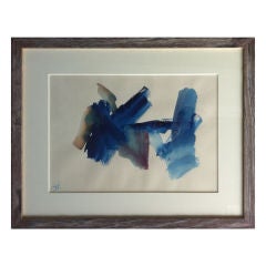 A Signed Watercolour with a Barnwood frame