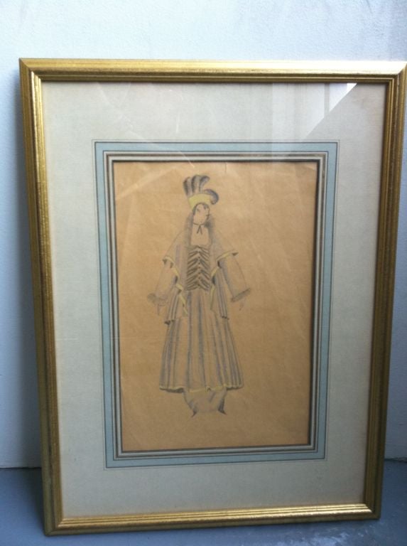 Modedesign des österreichischen Künstlers Eduard Josef Wimmer-Wisgrill (Papier)