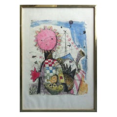 Framed Print Titled Festival, Signed and Dated 6
