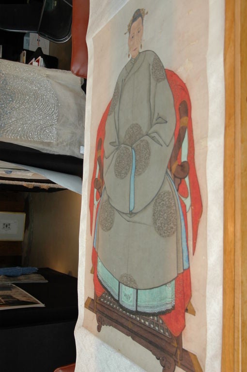 Chinese Hanging Scroll of a Female Ancestor In Good Condition In NYC, NY