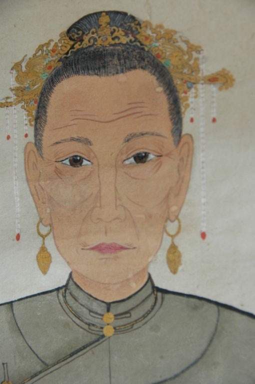 19th Century Chinese Hanging Scroll of a Female Ancestor