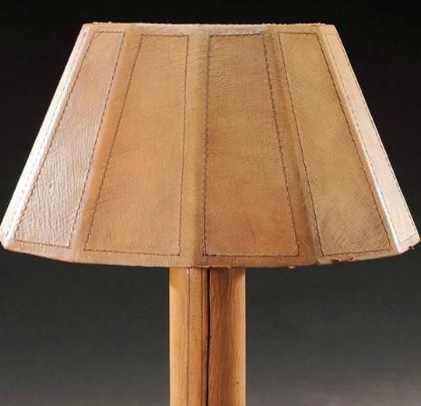 French Paul Dupre-Lafon Style Leather Desk Lamp
