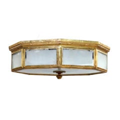 Antique Octagonal Ceiling Light from a Yacht