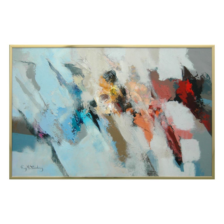 Large Abstract Painting by Artist Roy Steinberg
