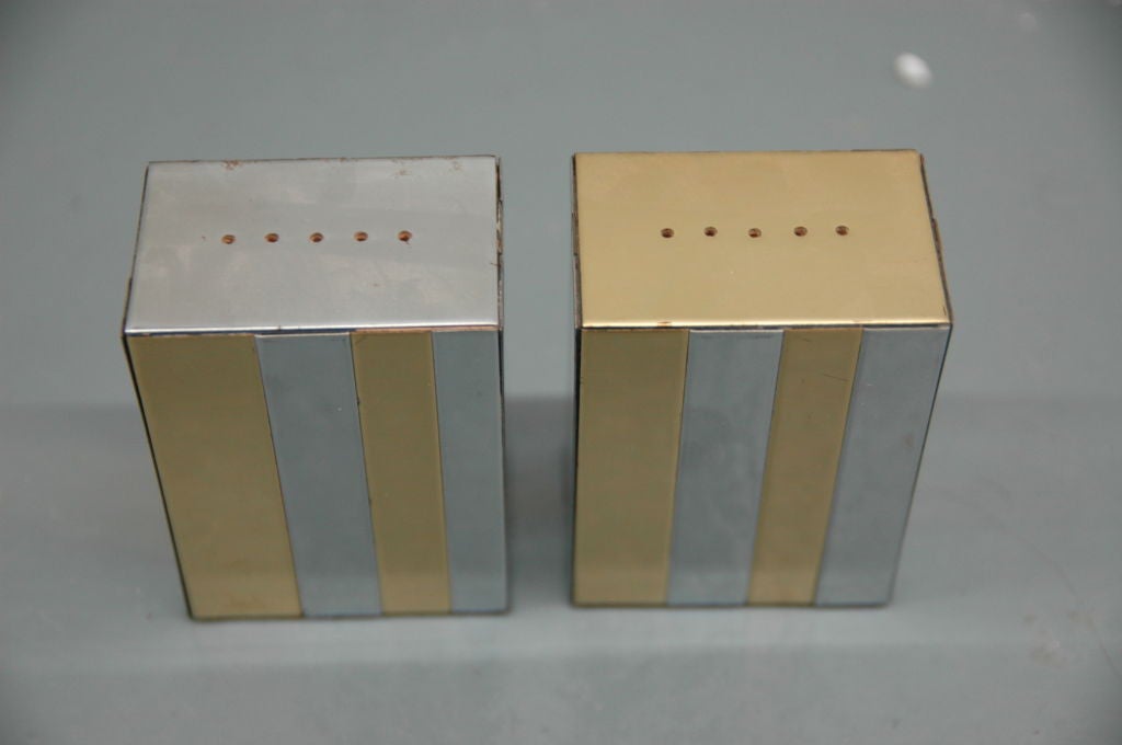 Rare pair of cityscape incense holders attributed to Paul Evans for Directional.