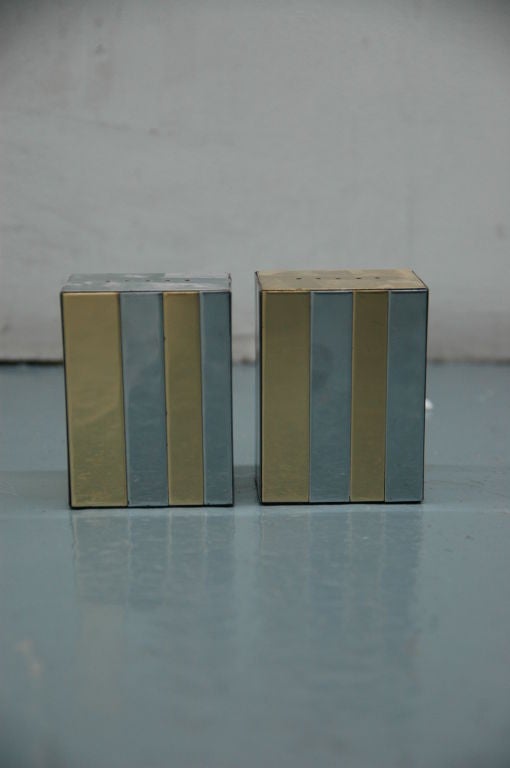 Metal Pair of Cityscape Incense Holders
