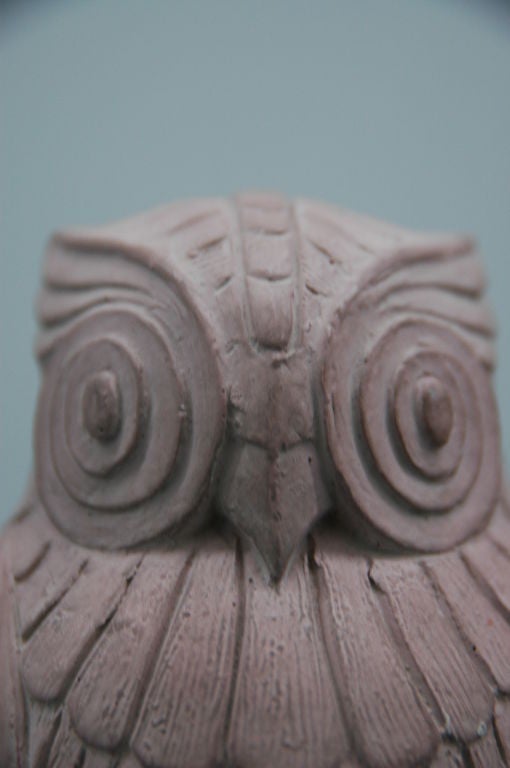 Hefty Pair of Art Deco Owl Bookends 2