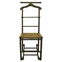 Retro An Italian Faux Bamboo and Rope Valet Chair