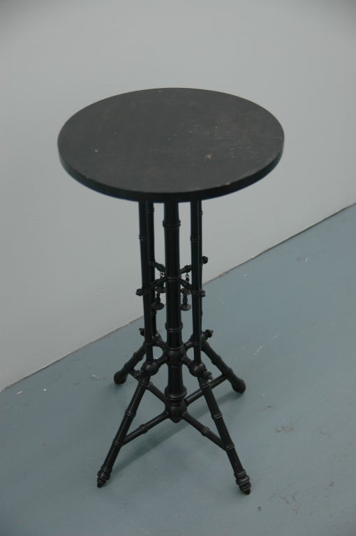 19th Century Aesthetic Period Ebonized Round Occasional Side Table