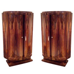 Pair of Art Deco Tall Cabinets in Rosewood