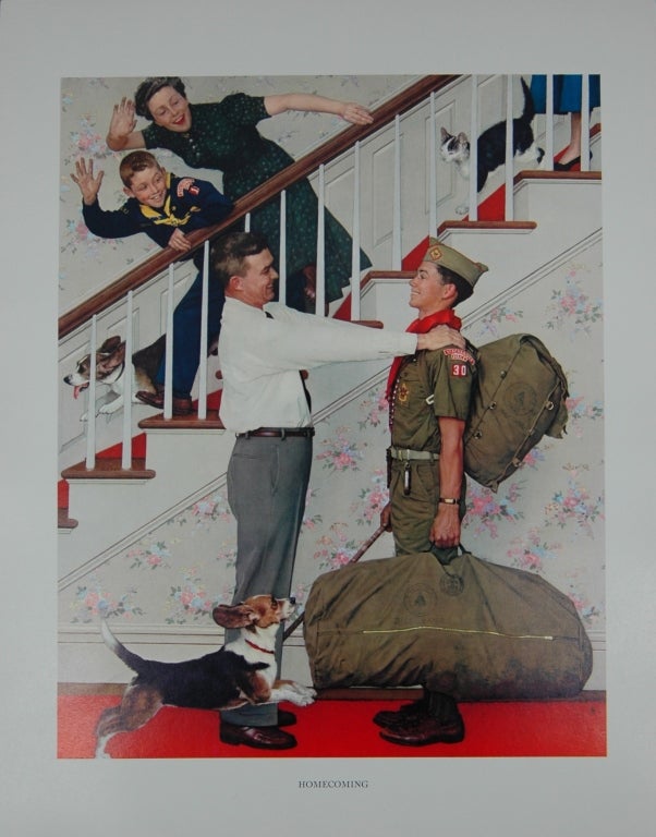 Set of five prints after Norman Rockwell In Good Condition For Sale In NYC, NY