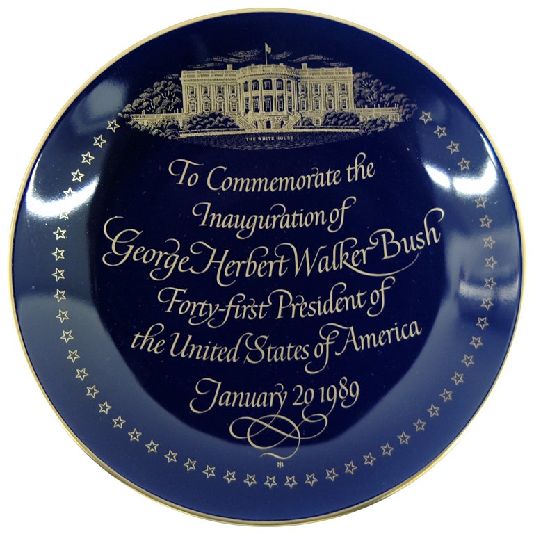George Bush (The Elder) Inauguration Plate For Sale