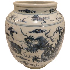 Blue and White Jar Vase 2