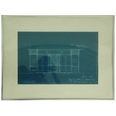 Antique Theatre Entrance Blueprint Signed by Thomas Lamb