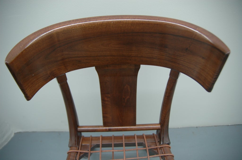 Walnut Klismos Chair attributed to T.H. Robsjohn-Gibbings