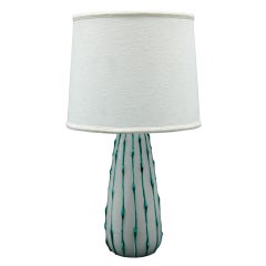Striking Mid-century Ceramic Table Lamp, Italian