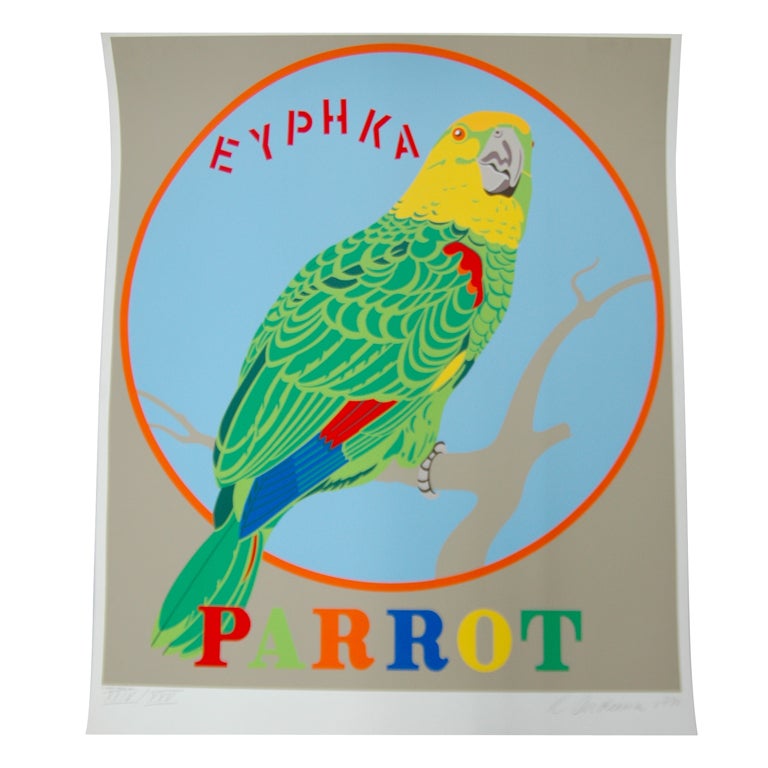 Serigrafia "Pappagallo" di Robert Indiana