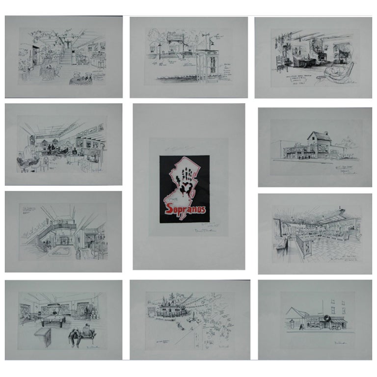 'the Sopranos' Set Designs by Dean Taucher For Sale