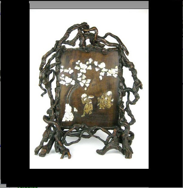 Fine Japanese Table Screen, Meiji Period