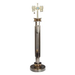 Brushed-steel & Brass Table Lamp