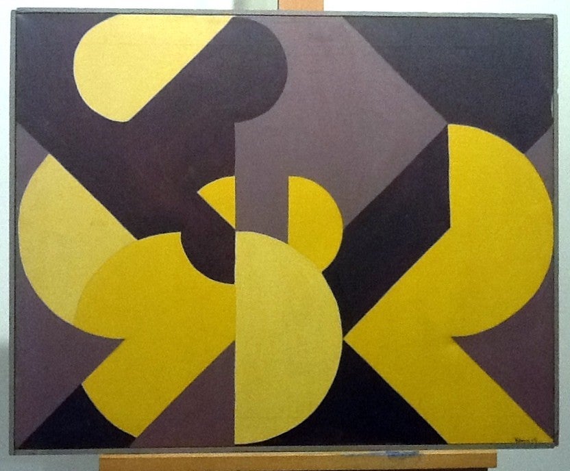 Una pintura sobre lienzo firmada 