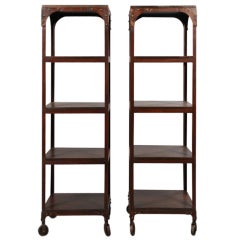 Vintage Pair of Étagère with Industrial Airs