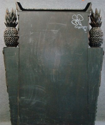 Wood Tramp Art Cabinet, Signed by Michael Lavery For Sale