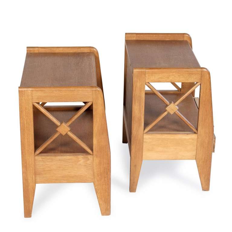 French Pair of Bedside Tables by Jacques Adnet