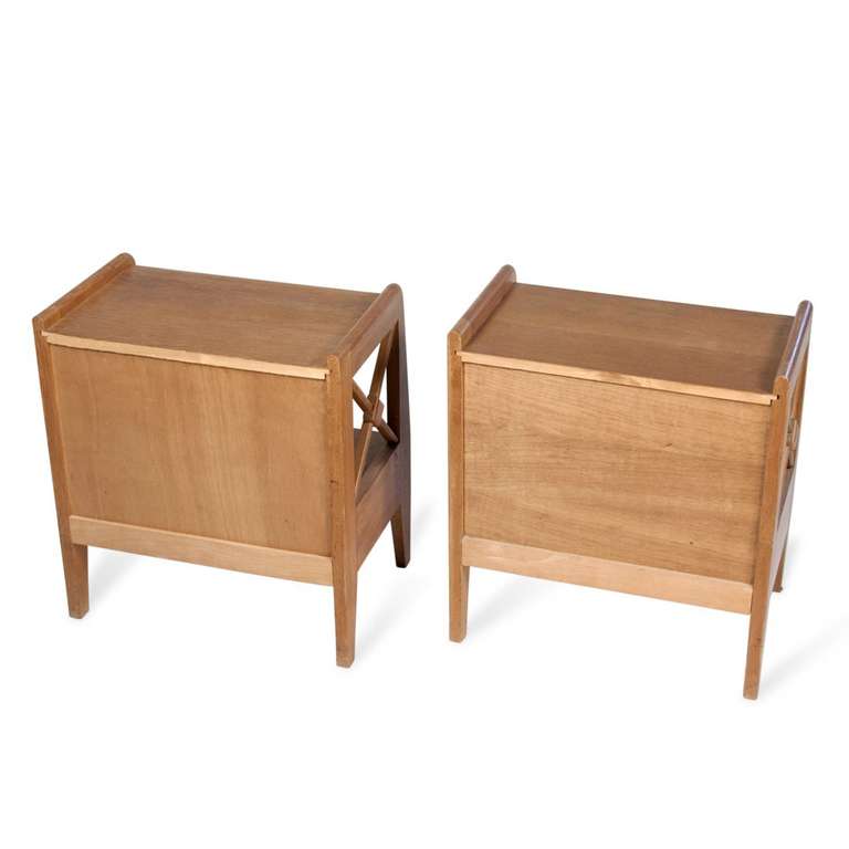 Pair of Bedside Tables by Jacques Adnet In Good Condition In NYC, NY