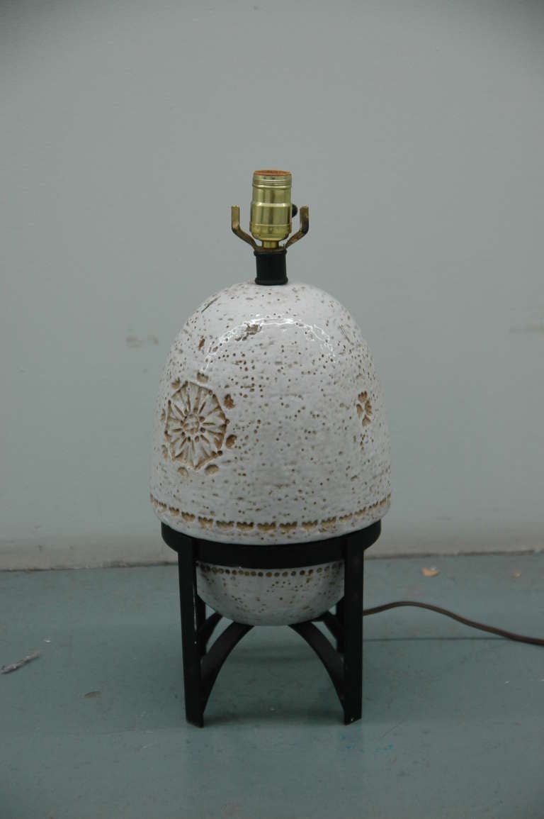 Mid-Century Modern Bitossi for Raymor Italian Pottery Table Lamp