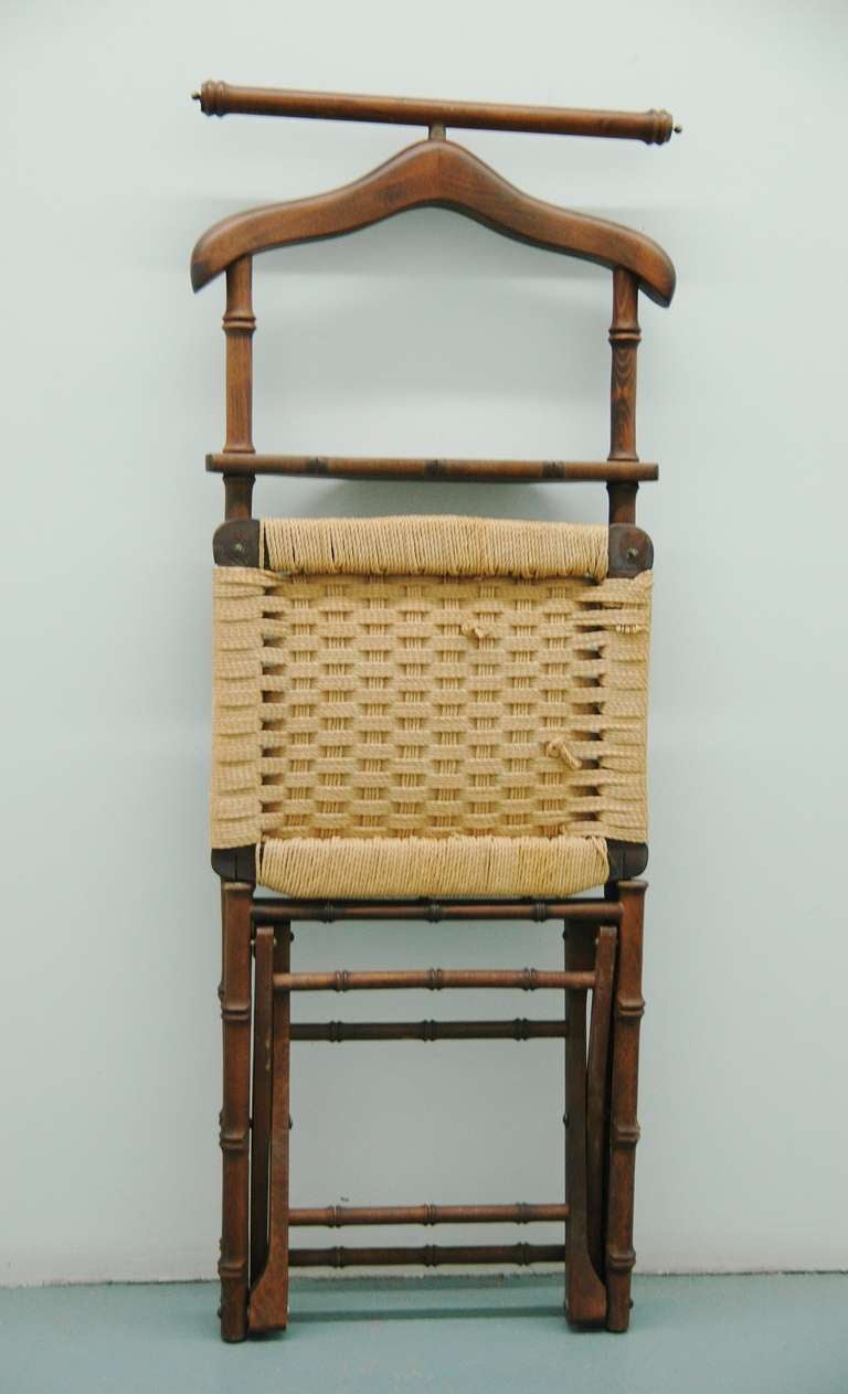 Wood An Italian Folding Valet Chair