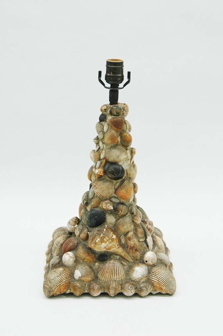 American Craftsman A Vintage Shell Table Lamp