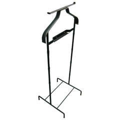 Black Leather-Wrapped Brass Valet by Jacques Adnet 11