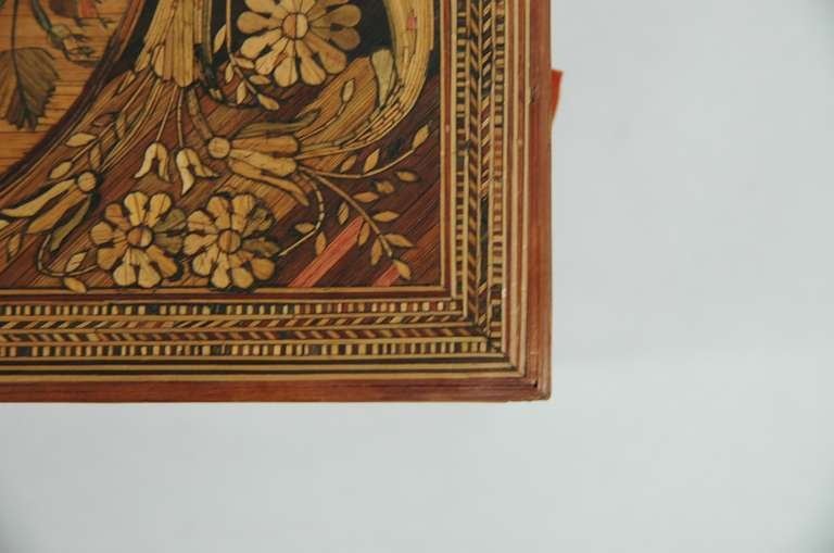 Aesthetic Movement Fine Straw Marquetry Box