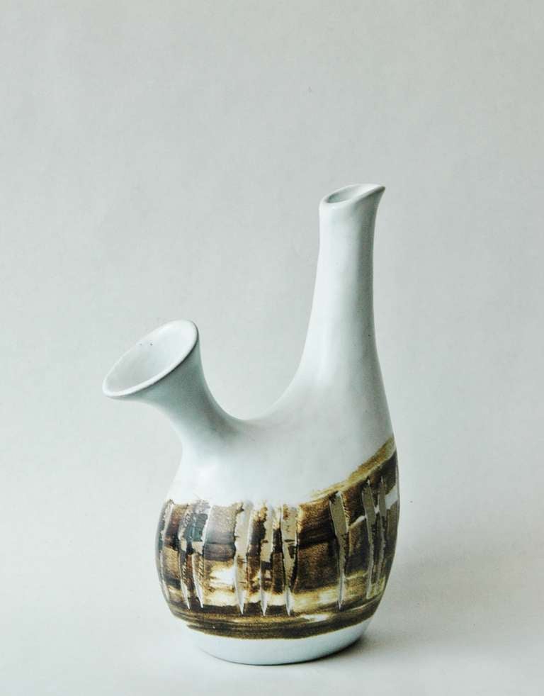 Mid-Century Modern A Double-Spouted Pitcher by Martz