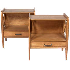 Pair of Bedside Tables by Jacques Adnet