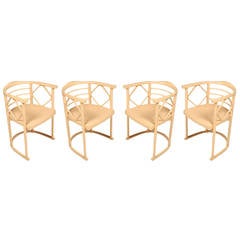 Set of Four Chairs in the Manner of Josef Hoffmann