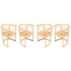 Set of Four Chairs in the Manner of Josef Hoffmann