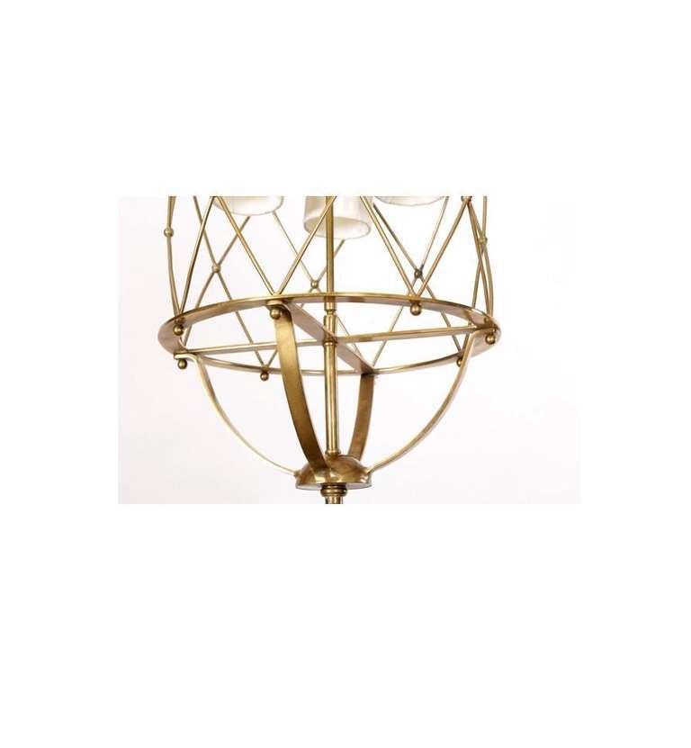 French A Brass Lantern in the Style of Jean Royère