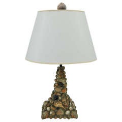 A Antique Shell Table Lamp