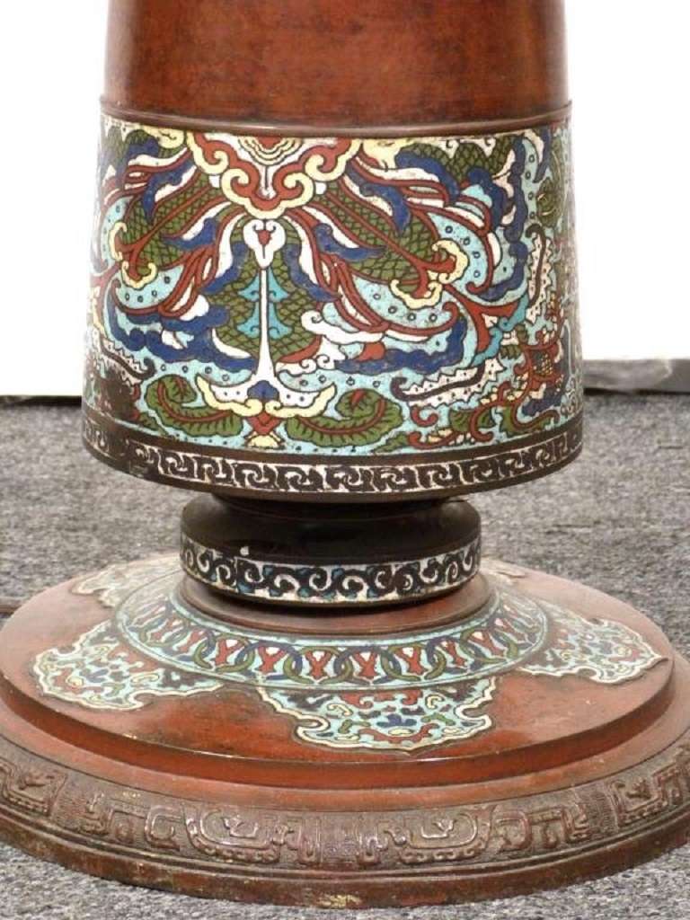 Chinese Champleve Floor Lamp 1
