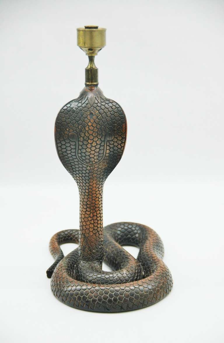 Anglo-Indian A Unique Pair of Cobra Candlesticks attributed to Anthony Redmille
