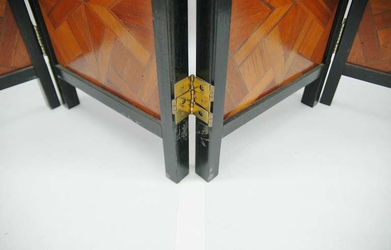 Art Deco Remarkable Wood Marquetry Screen
