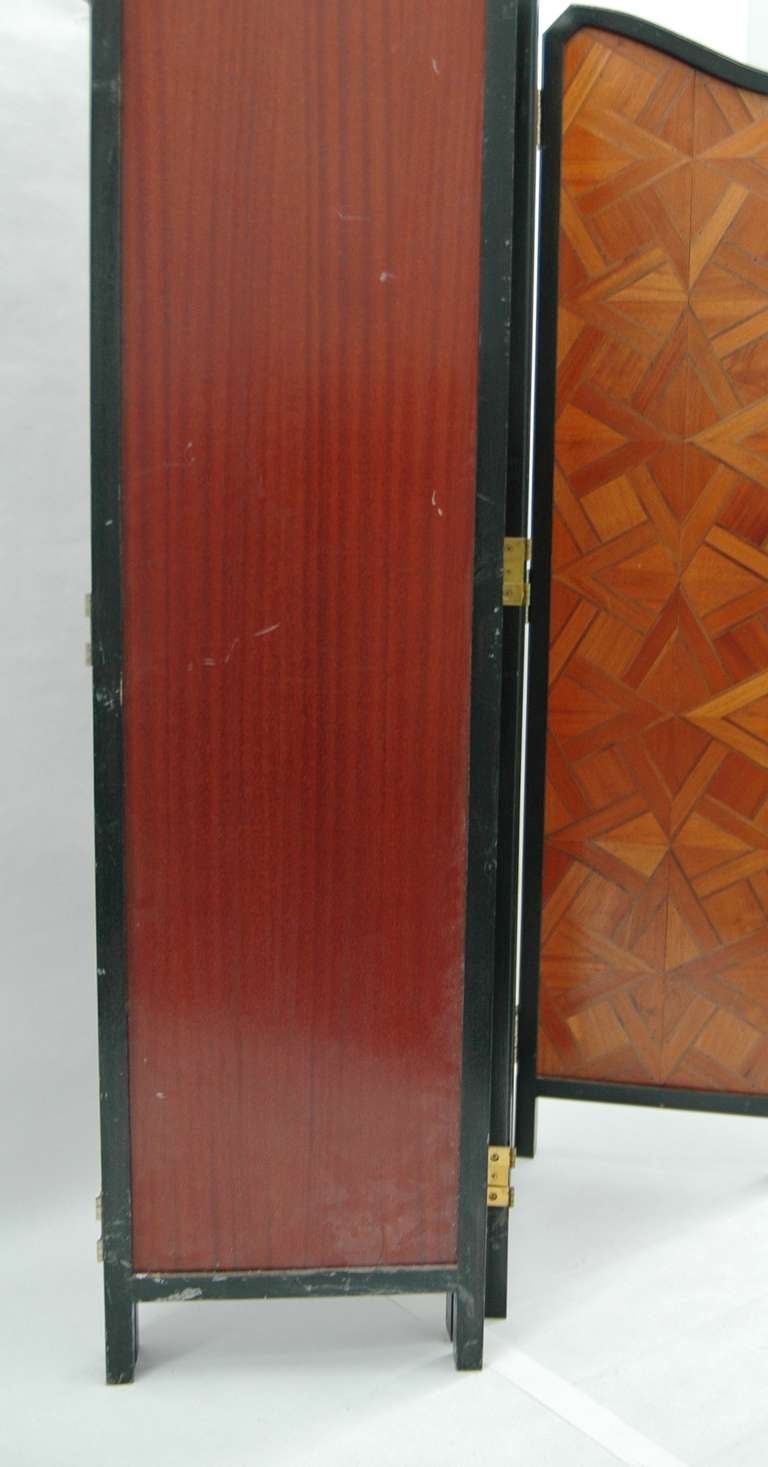 Remarkable Wood Marquetry Screen In Good Condition In NYC, NY