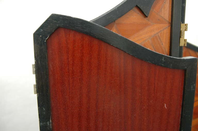 20th Century Remarkable Wood Marquetry Screen