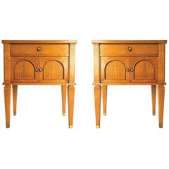 Pair of Bedside Tables by Decaux and Maous 7