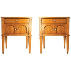 Pair of Bedside Tables by Decaux and Maous