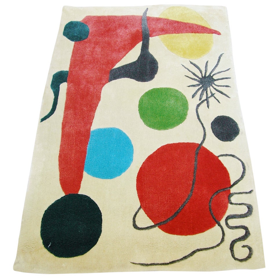 Abstract Rug/Tapestry in the Style of Joan Miró